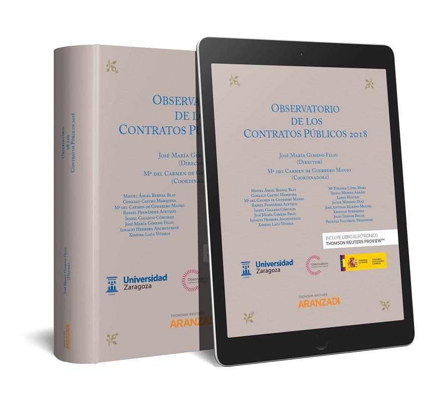 OBSERVATORIO DE LOS CONTRATOS PUBLICOS 2018 | 9788413099439 | DE GUERRERO MANSO, Mª DEL CARMEN/GIMENO FELIÚ, JOSÉ Mª