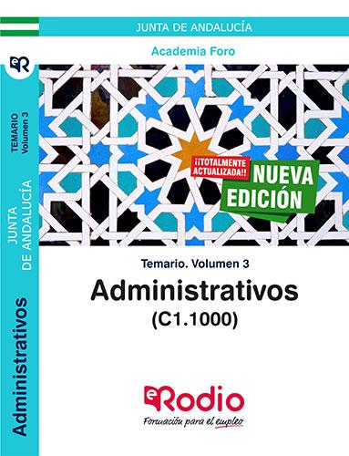 ADMINISTRATIVOS DE LA JUNTA DE ANDALUCÍA (C1.1000). TEMARIO VOLUMEN 3. | 9788417976095 | FORO FORMACIÓN Y PREPARACIÓN DE OPOSICIONES, SOCIEDAD CIVIL