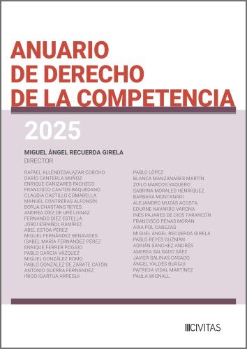 ANUARIO DE DERECHO DE LA COMPETENCIA 2025 | 9788410852945 | RECUERDA GIRELA, MIGUE ÁNGEL