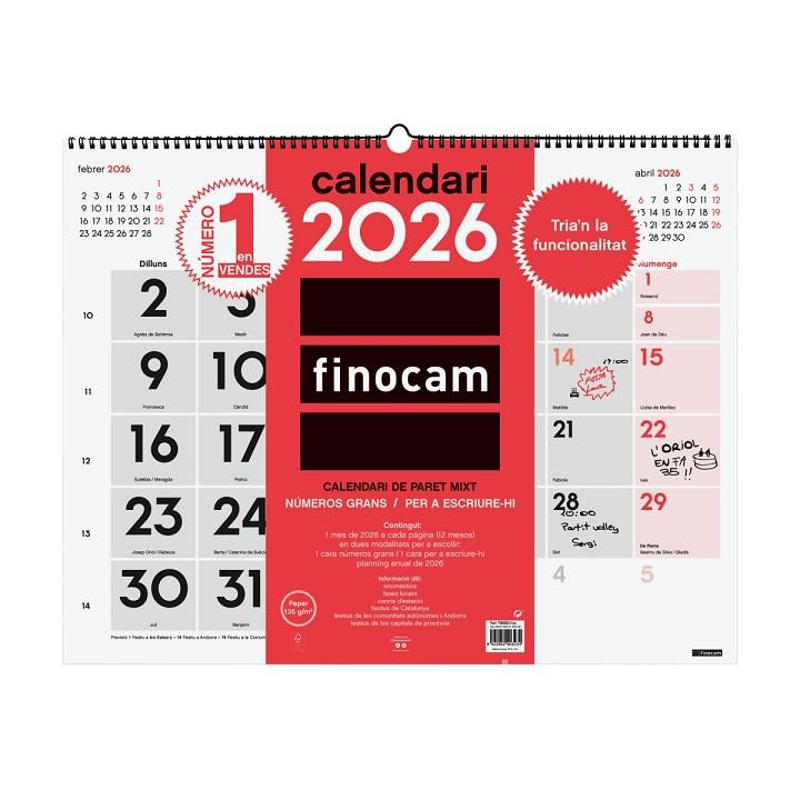 CALENDARI ANUAL CAL.PARET MIXT XL 2026 | 8422952403234