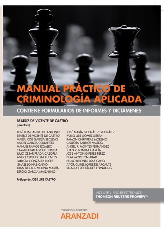 MANUAL PRACTICO DE CRIMINOLOGIA APLICADA | 9788413913698 | DE VICENTE DE CASTRO, BEATRIZ