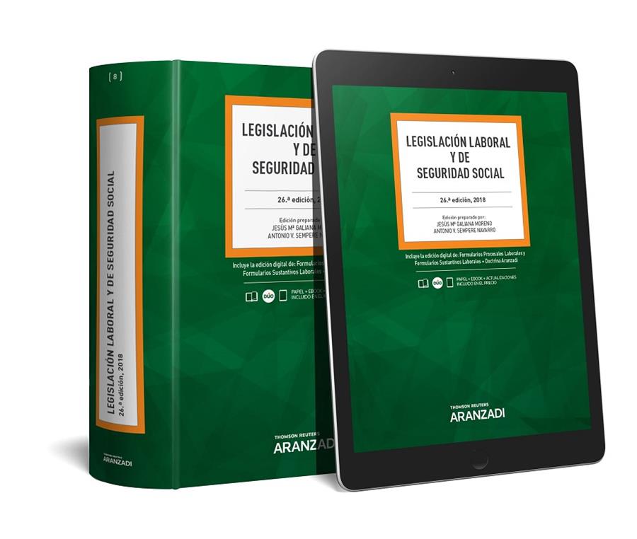 LEGISLACIÓN LABORAL Y DE SEGURIDAD SOCIAL  [ED. 2018] | 9788491972815 | GALIANA MORENO, JESÚS Mª/SEMPERE NAVARRO, ANTONIO V.