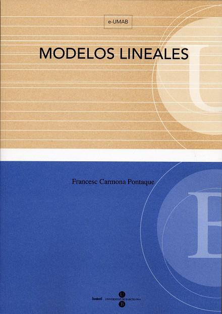 MODELOS LINEALES | 9788447528936 | CARMONA PONTAQUE, FRANCESC