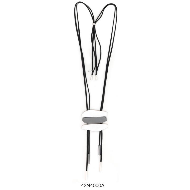 COLLAR LLARG TONKA NEGRE/PLATA | 9999900004240