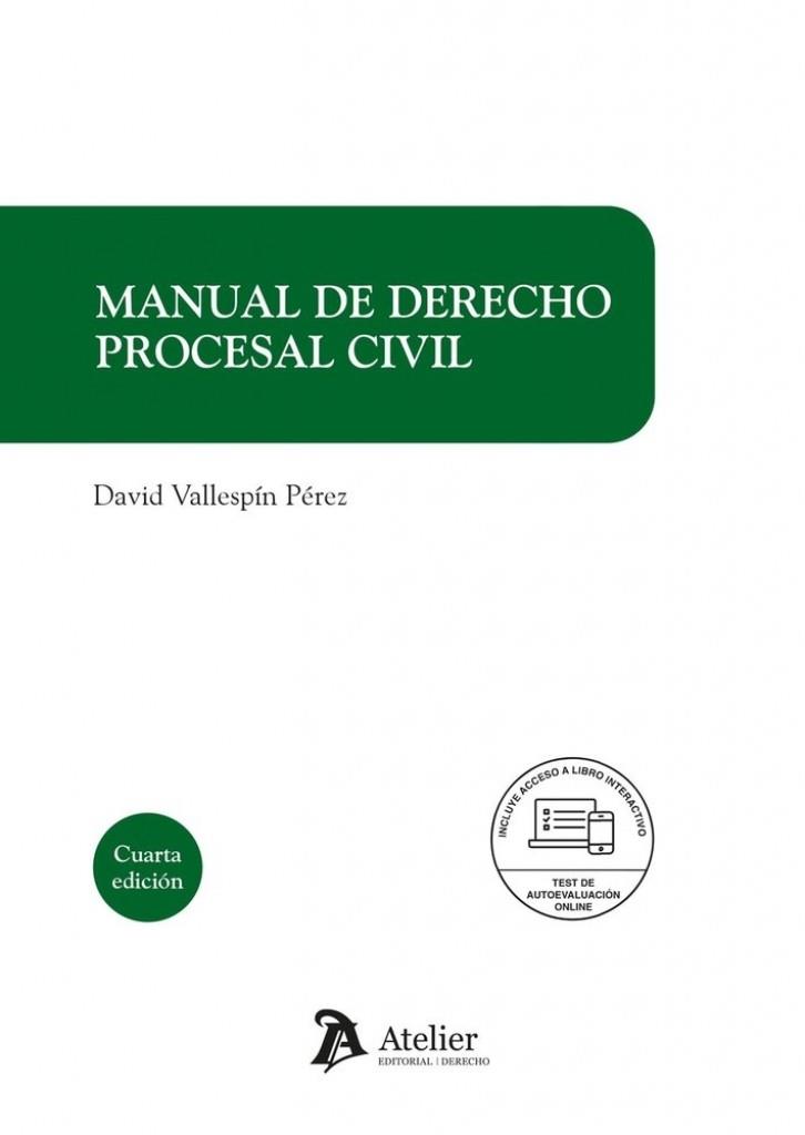 MANUAL DE DERECHO PROCESAL CIVIL (4 EDICIÓN) | 9791388250590 | VALLESPIN PEREZ, DAVID