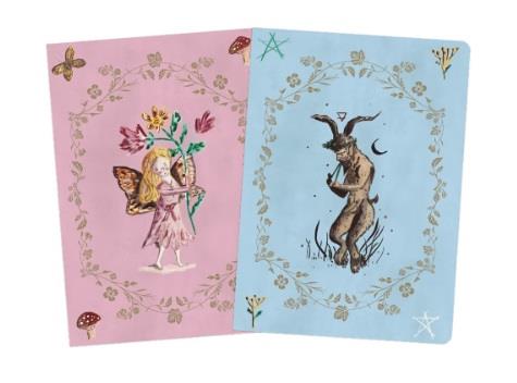 PACK 2 CUADERNOS COSIDOS "HADA Y SÁTIRO" AITOR SARAIBA | 8432715150060