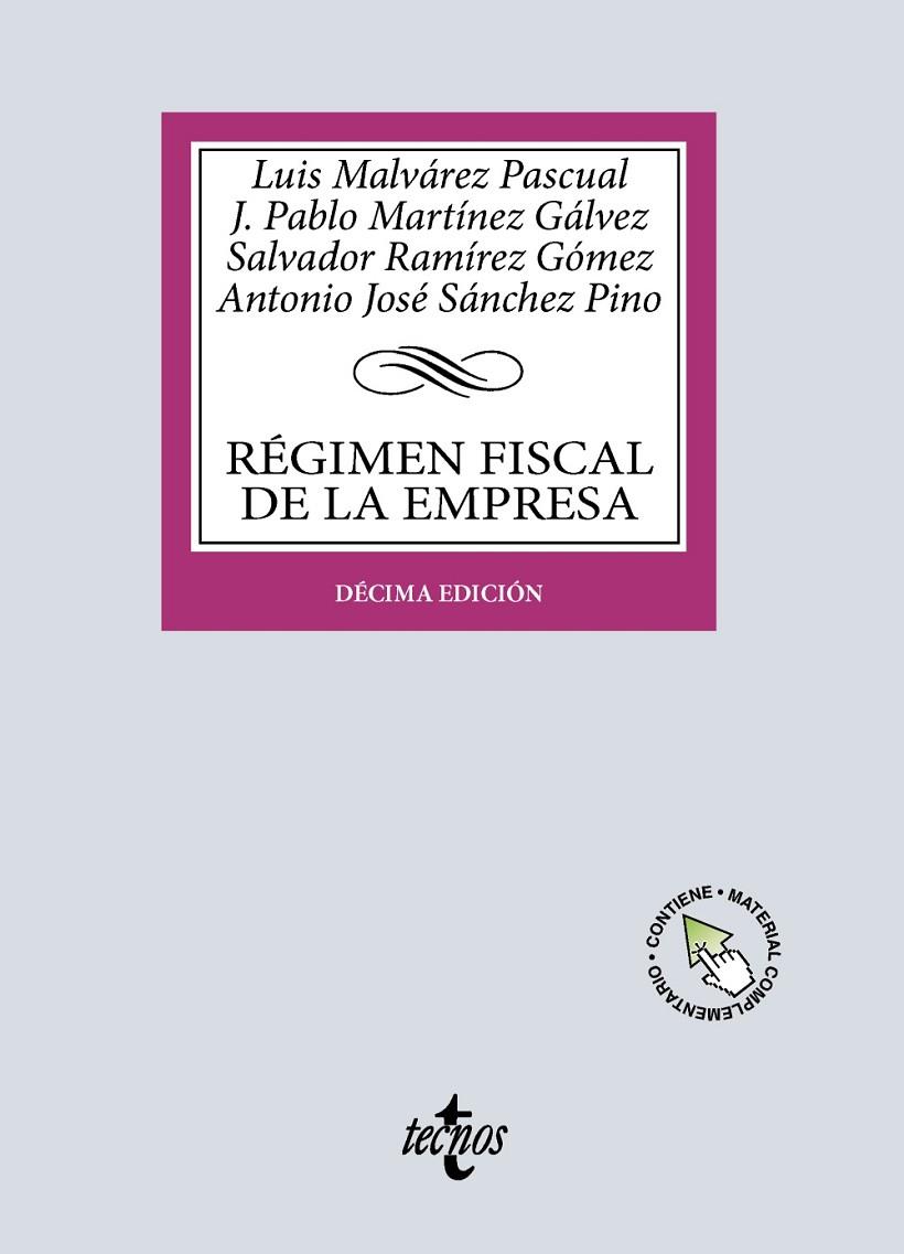 RÉGIMEN FISCAL DE LA EMPRESA | 9788430992805 | MALVÁREZ PASCUAL, LUIS A. / MARTÍNEZ GÁLVEZ, J. PABLO / RAMÍREZ GÓMEZ, SALVADOR / SÁNCHEZ PINO, ANTO