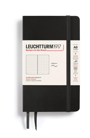 NOTEBOOK POCKET A6 (90 X 150 MM), TAPA BLANDA, CON PUNTOS, NEGRO | 4004117328268