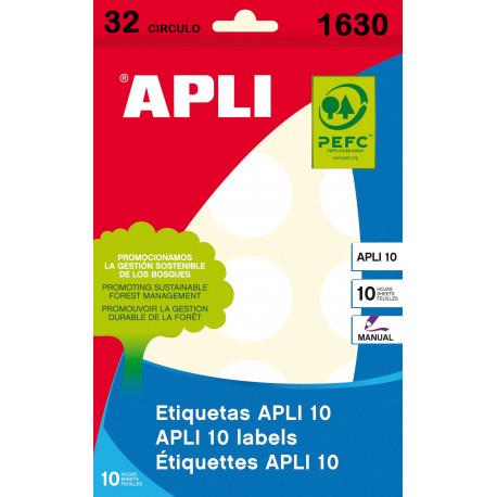 ETIQUETES APLI GOMETS BLANCS 32MM | 8410782016304