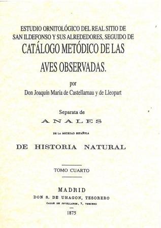 CATALOGO METÓDICO DE LAS AVES OBSERVADAS | 9788460789222 | DE CASTELLARNAU, JOAQUIN MARIA