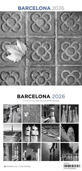 CALENDARI 2026 SOBRETAULA (14X15 CM) BARCELONA BLACK & WHITE | 8424455260628