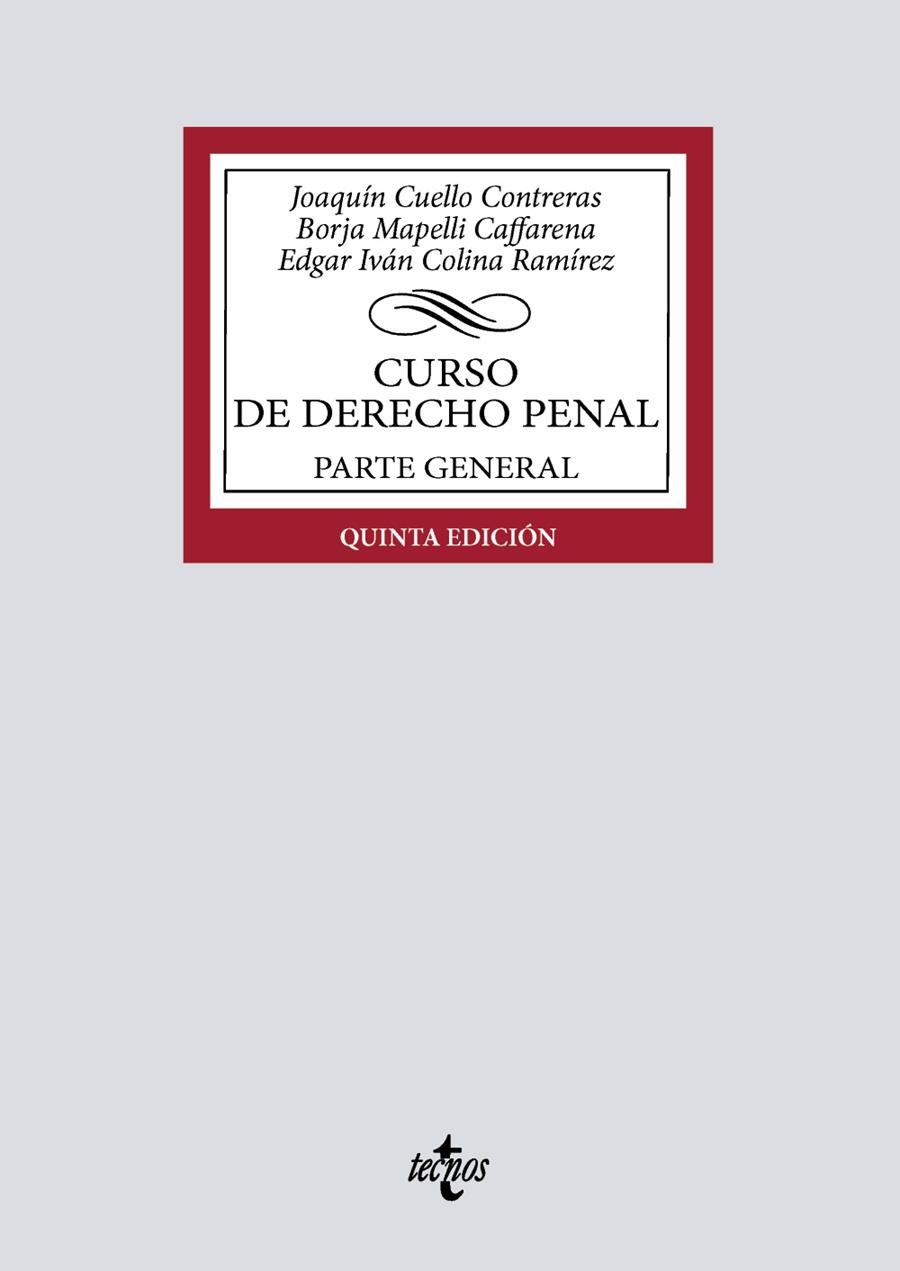 CURSO DE DERECHO PENAL | 9788430992782 | CUELLO CONTRERAS, JOAQUIN / MAPELLI CAFFARENA, BORJA