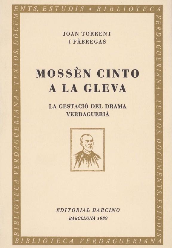 MOSSÈN CINTO A LA GLEVA | 9788472260948 | TORRENT, JOAN