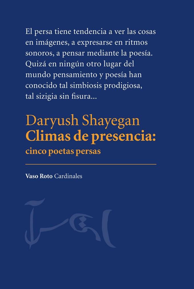 CLIMAS DE PRESENCIA | 9788494691003 | SHAYEGAN, DARYUSH