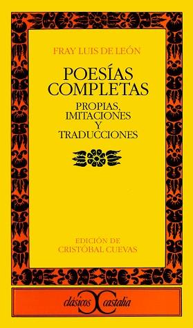 POESÍAS COMPLETAS (FRAY LUIS DE LÉON) | 9788470398988 | LEÓN, FRAY LUIS DE