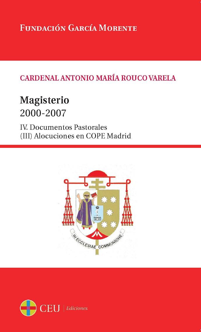 MAGISTERIO 2000-2007.IV. DOCUMENTOS PASTORALES | 9788492456864 | ROUCO VARELA, ANTONIO MARÍA