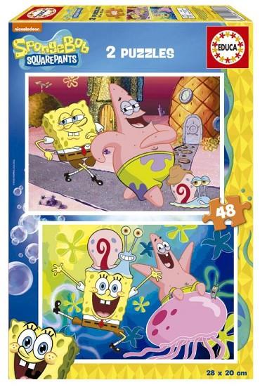 BOB ESPONJA PUZZLE 2X48 PIEZAS | 8412668193888
