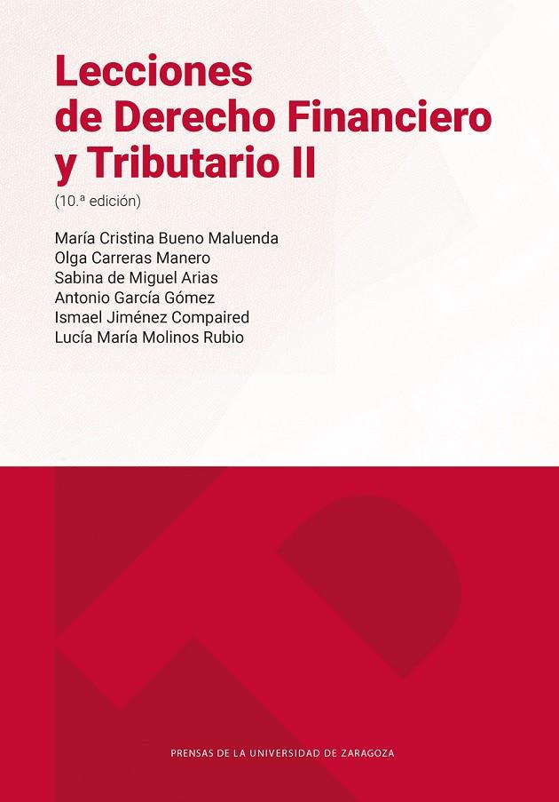 LECCIONES DE DERECHO FINANCIERO Y TRIBUTARIO II | 9791370141615 | BUENO MALUENDA, MARÍA CRISTINA