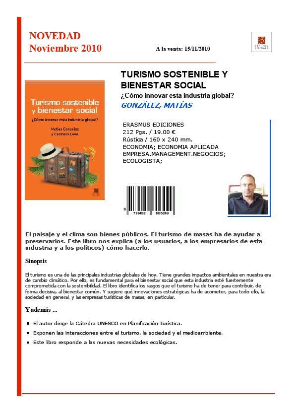 TURISMO SOSTENIBLE Y BIENESTAR SOCIAL | 9788492806249 | GONZALEZ / LEON
