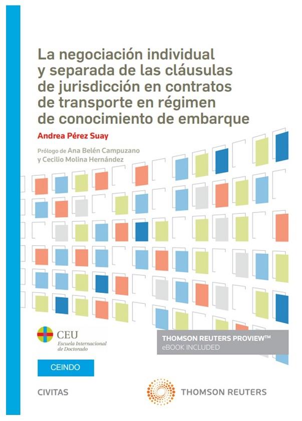 NEGOCIACION INDIVIDUAL Y SEPARADA DE LAS CLAUSULAS DE JURISDICCION | 9788413461304 | PEREZ SUAY, ANDREA