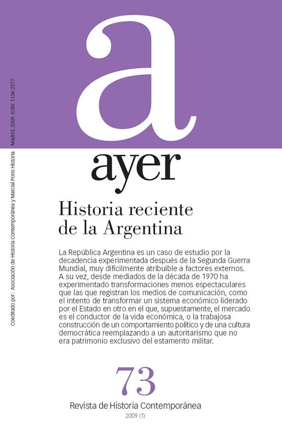 HISTORIA RECIENTE DE LA ARGENTINA | 9788496467972 | SABORIDO, JORGE
