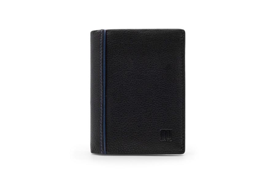 CARTERA PELL HOME NEGRE RATLLA BLAVA MW | 9999900030109