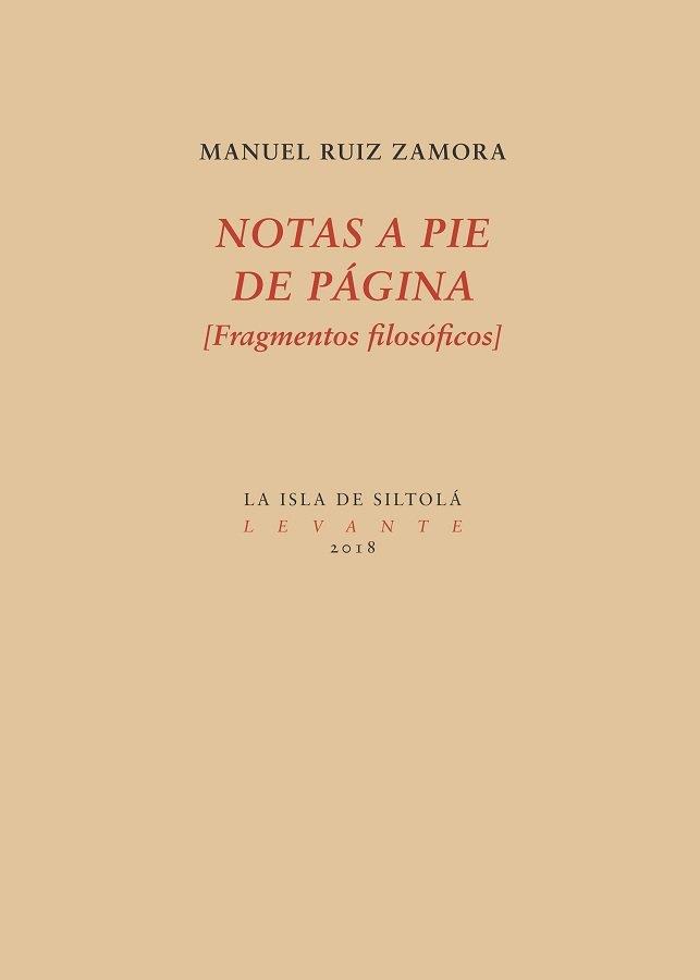 NOTAS A PIE DE PÁGINA | 9788417352271 | RUIZ ZAMORA, MANUEL