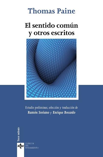 SENTIDO COMÚN Y OTROS ESCRITOS, EL | 9788430963645 | PAINE, THOMAS