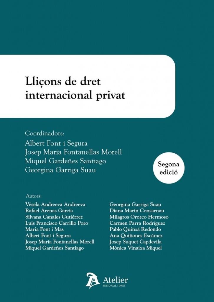 LLIÇONS DE DRET INTERNACIONAL PRIVAT (2A EDICIÓ) | 9791388250668 | FONT, ALBERT / FONTANELLAS, JOSEP MARIA