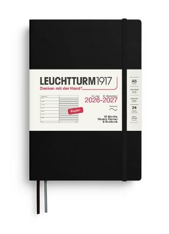 AGENDA A5 LEUCHTTURM S/V 26/27 BLACK | 4070292003351