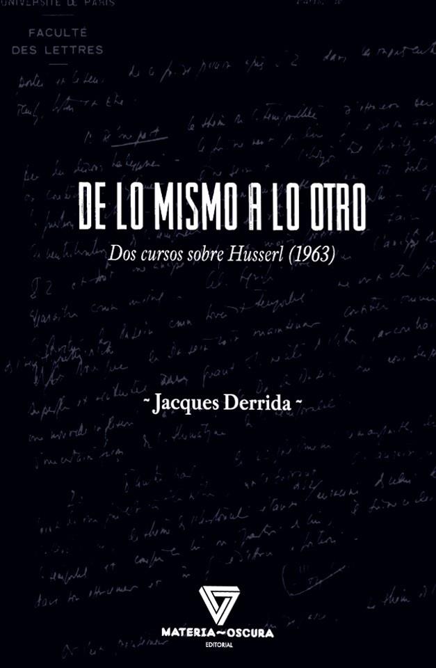 DE LO MISMO A LO OTRO | 9791399171310 | DERRIDA, JACQUES
