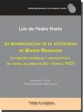 REIVINDICACIÓN DE LA AFECTIVIDAD DE MARTIN HEIDEGGER, LA | 9788417898922 | DE PEDRO PRIETO, LUIS