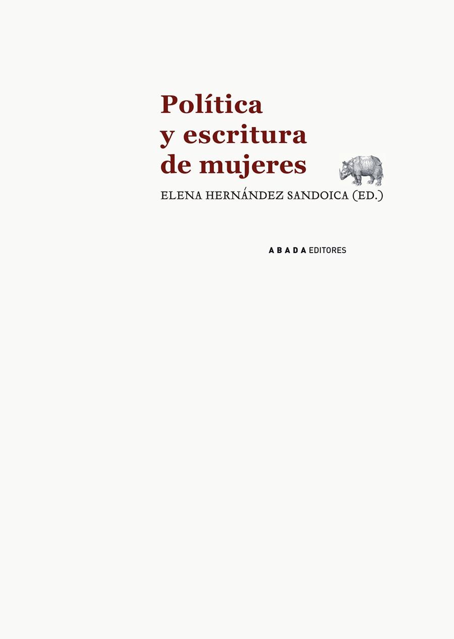 POLÍTICA Y ESCRITURA DE MUJERES | 9788415289593 | VARIOS AUTORES