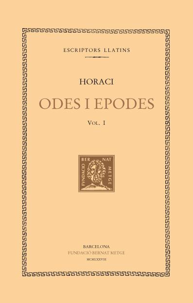 ODES I EPODES - I | 9788472251359 | HORACI