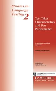 TEST TAKER CHARACTERISTICS AND TEST PERFORMANCE | 9780521484664 | KUNNAN, ANTONY JOHN