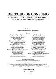 DERECHO DE CONSUMO | 9788498762099 | MARIA PILAR CANEDO ARRILLAGA/FRANCISCO JAVIER ALONSO MADRIGAL/LUIS FERNANDO ALVAREZ LONDOÑO/RICARDO