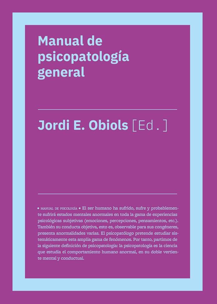 MANUAL DE PSICOPATOLOGÍA GENERAL | 9788418236297 | OBIOLS, JORDI