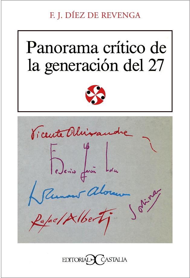 PANORAMA CRÍTICO DE LA GENERACIÓN DE 1927 | 9788470394980 | DÍEZ DE REVENGA, FRANCISCO JAVIER