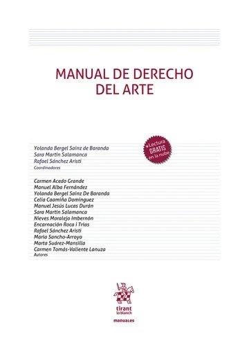 MANUAL DE DERECHO DEL ARTE | 9791370219277 | BERGEL SAINZ DE BARANDA, YOLANDA