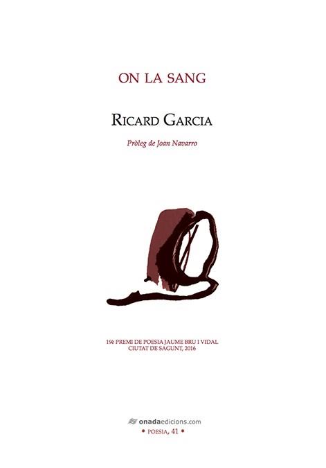 ON LA SANG | 9788416505920 | GARCIA LÓPEZ, RICARD