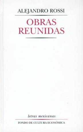 OBRAS REUNIDAS | 9789681674731 | ROSSI, ALEJANDRO