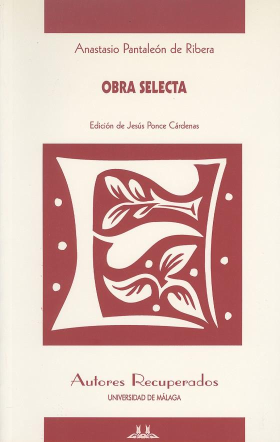 OBRA SELECTA | 9788474969917 | RIVERA, PANTALEÓN DE