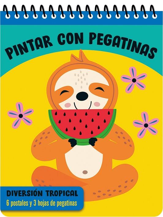 PINTAR CON PEGATINAS - DIVERSIÓN TROPICAL | 9788411510479