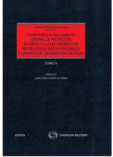 COMENTARIO AL REGLAMENTO GENERAL DE PROTECCION DE DATOS T 1 Y 2 | 9788491979272 | TRONCOSO REIGADA, ANTONIO