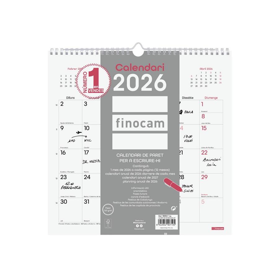 CALENDARI ANUAL CAL.PARET CHIC ES30X30 2026 BL. | 8422952407195