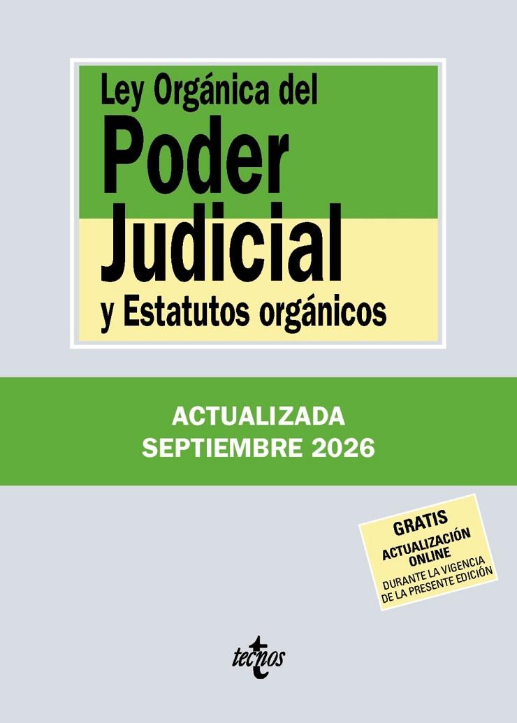 LEY ORGÁNICA DEL PODER JUDICIAL (ED. SEPTIEMBRE 2026) | 9788430994410 | EDITORIAL TECNOS