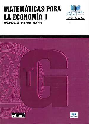 MATEMÁTICAS PARA LA ECONOMÍA II | 9788416551705 | BELTRÁN CASCALES, MARÍA DEL CARMEN