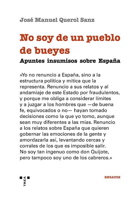 NO SOY DE UN PUEBLO DE BUEYES | 9791388179112 | QUEROL, JOSÉ MANUEL