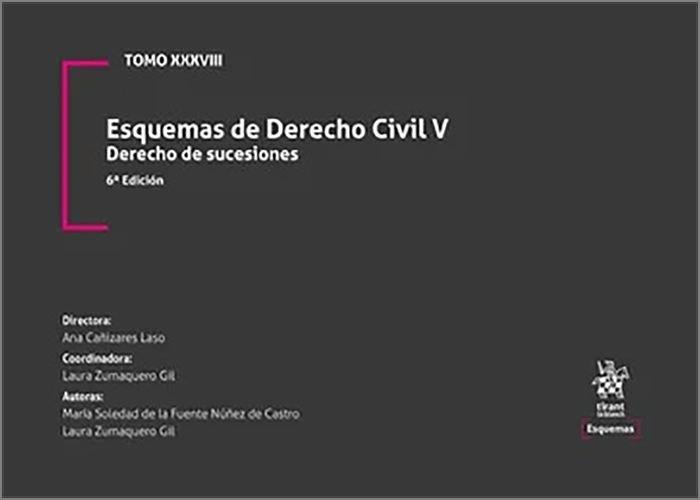 ESQUEMAS DE DERECHO CIVIL V. DERECHO DE SUCESIONES 6ª EDICIÓN | 9791370217334 | ZUMAQUERO GIL, LAURA / CAÑIZARES LASO, ANA