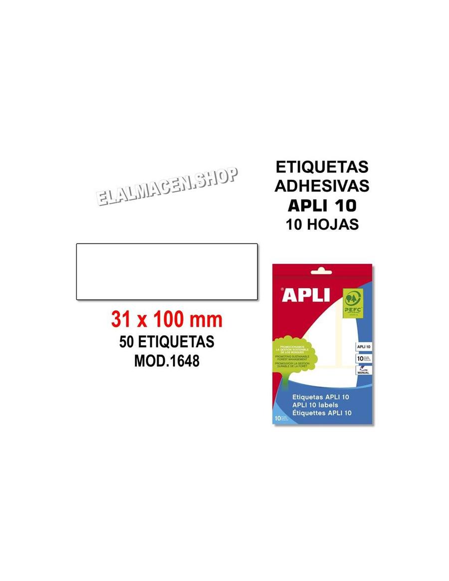 ETIQUETES APLI 31X100MM | 8410782016489